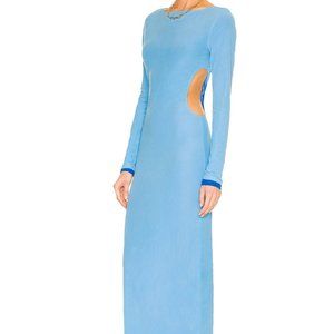 Simon Miller Mesh Maxi Dress, Long Sleeve, Blue *NWOT*